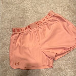 Under Armour Peach Athletic Shorts Lightweight Moisture-Wicking